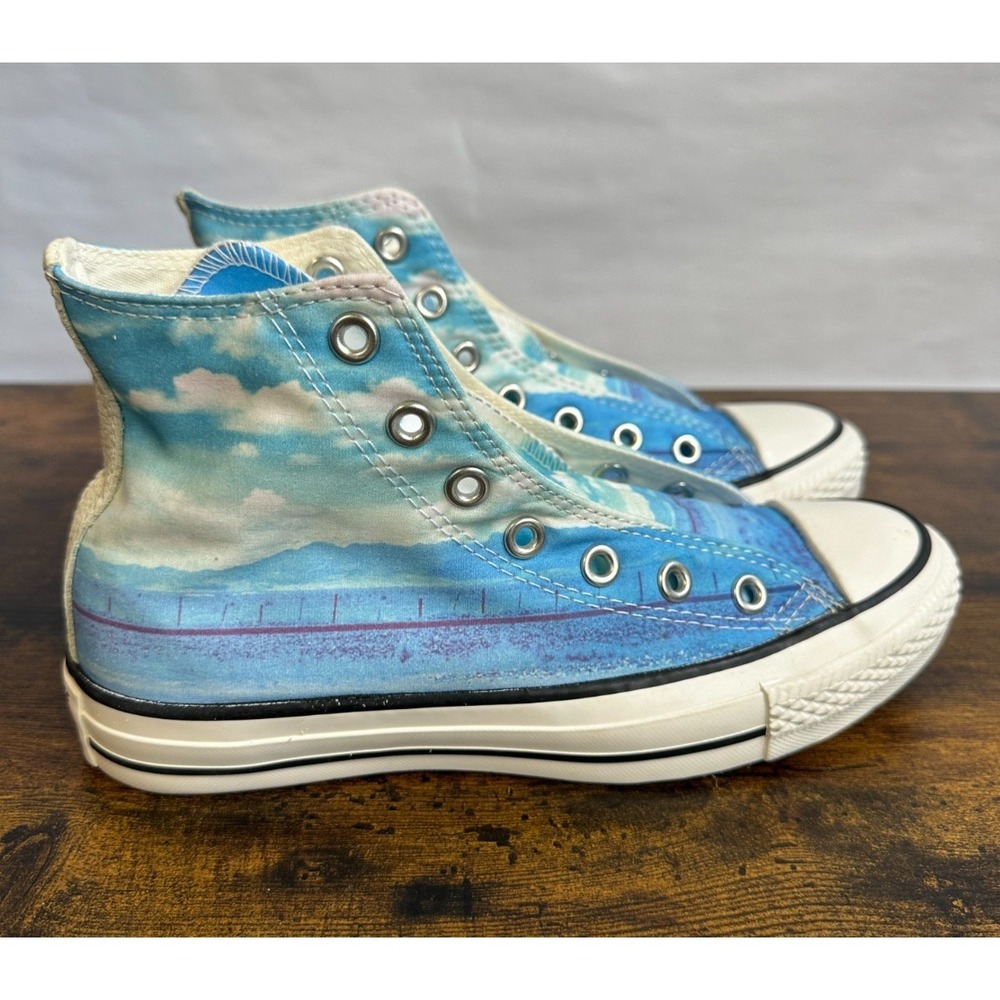 Converse Chuck Taylor All Star High Top Sky Cloud Print Blue Womens 7 551007C - Picture 3 of 16